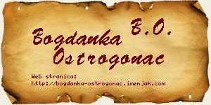 Bogdanka Ostrogonac vizit kartica